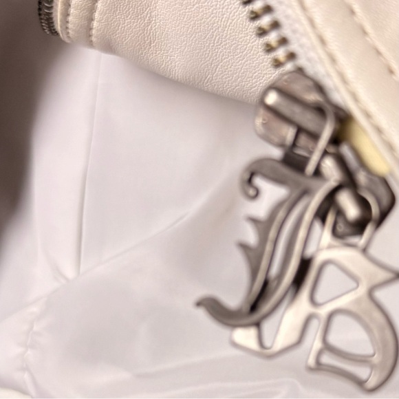 John Galliano leather moto jacket in white - Picture 11 of 14